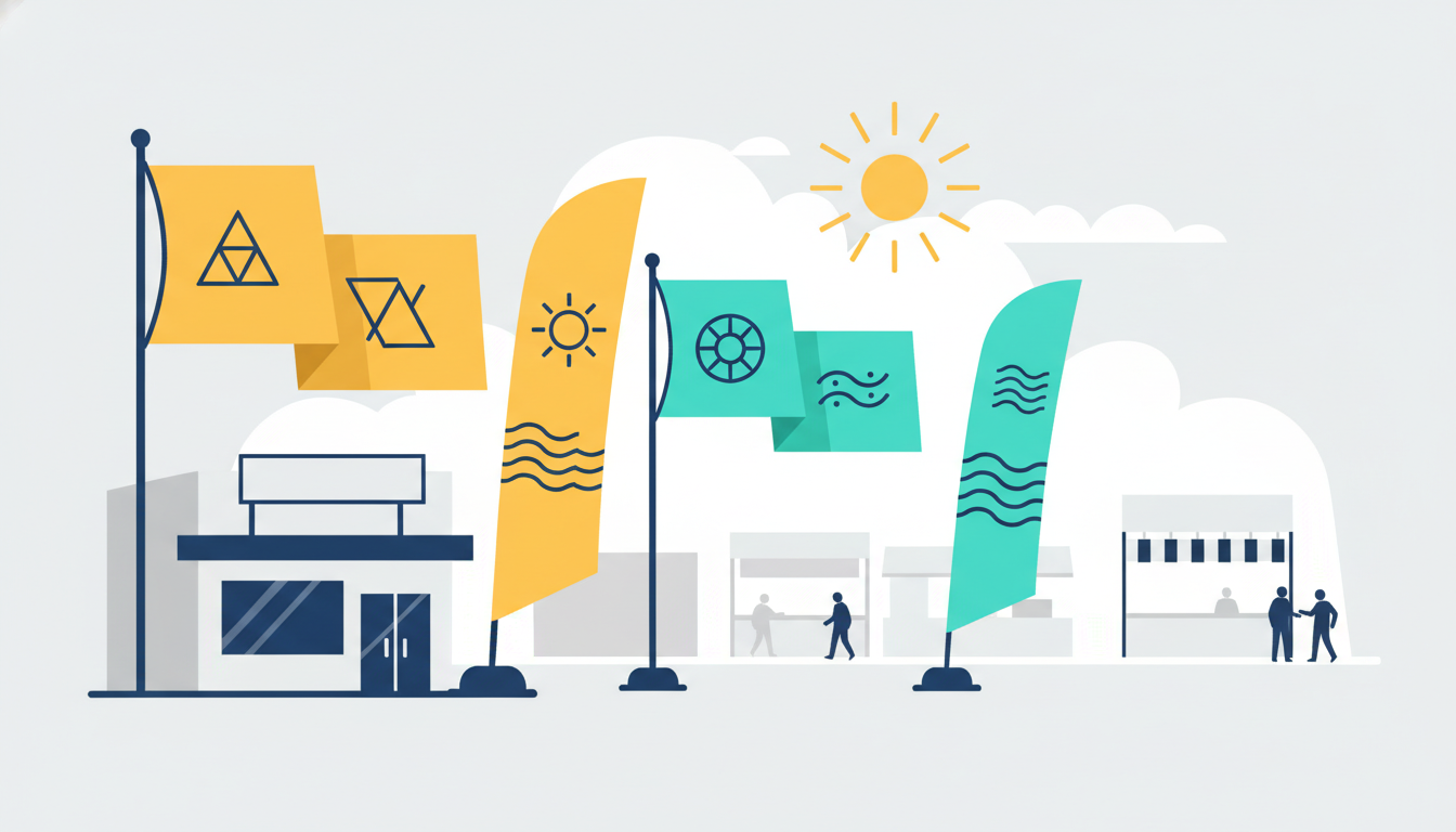 Fahnen drucken lassen: Alles über Flaggen als Werbemittel